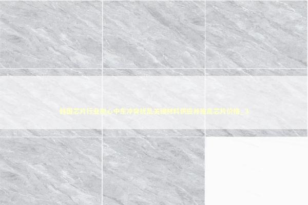 韩国芯片行业担心中东冲突扰乱关键材料供应并推高芯片价格_3