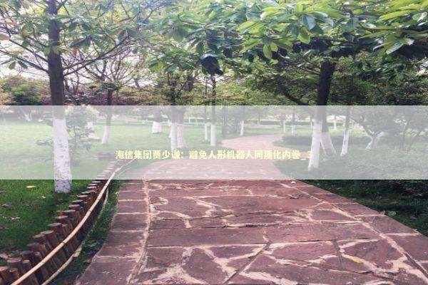 海信集团贾少谦：避免人形机器人同质化内卷_3